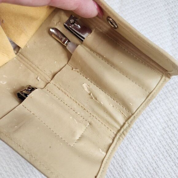 Vintage 50s 60s SKYWAY Luggage Train Cosmetic Case Mid Century Pinup Glam Travel - Picture 12 of 13